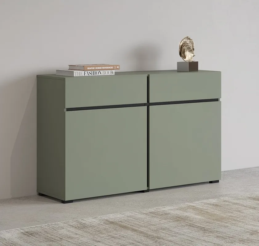 Odeslání Ihned Kombinovaná komoda Cross 119 cm - pine green / černá