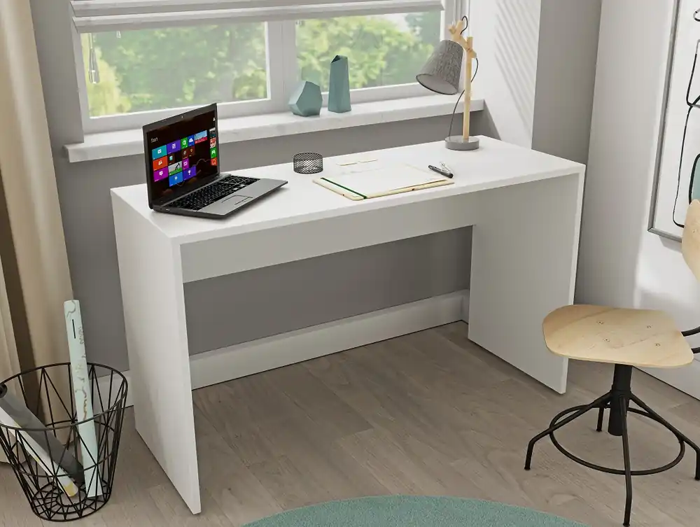 Psací stůl Agapi – bílý mat, minimalistický design Rychlé Dodání