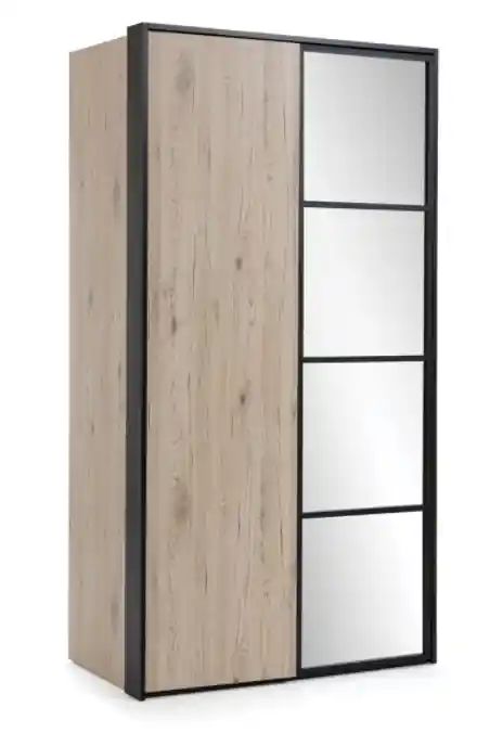 Přímo Od Výrobce Šatní skříň Glass Loft 2D levá - dub bordeaux, černá