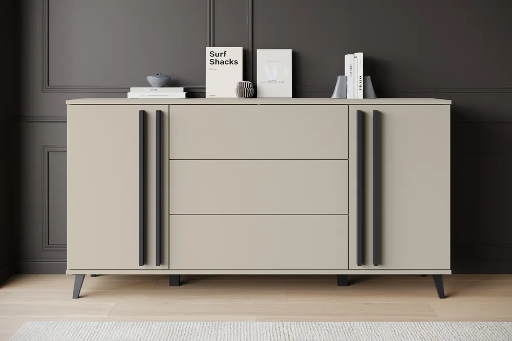 Expresní Doručení Komoda HELSINKI - minimalistický design v teplém odstínu congo
